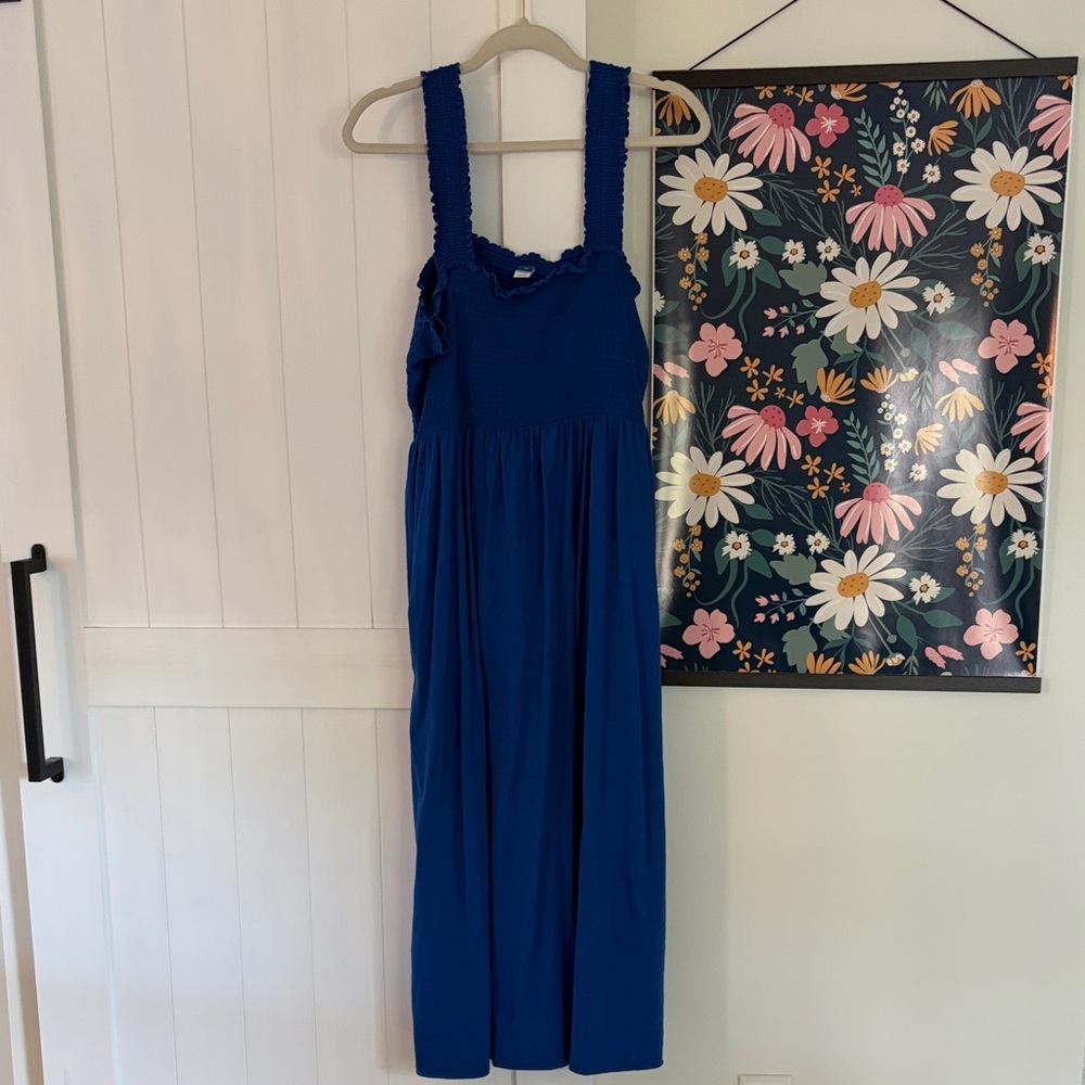 Old Navy Royal Blue Smocked Top